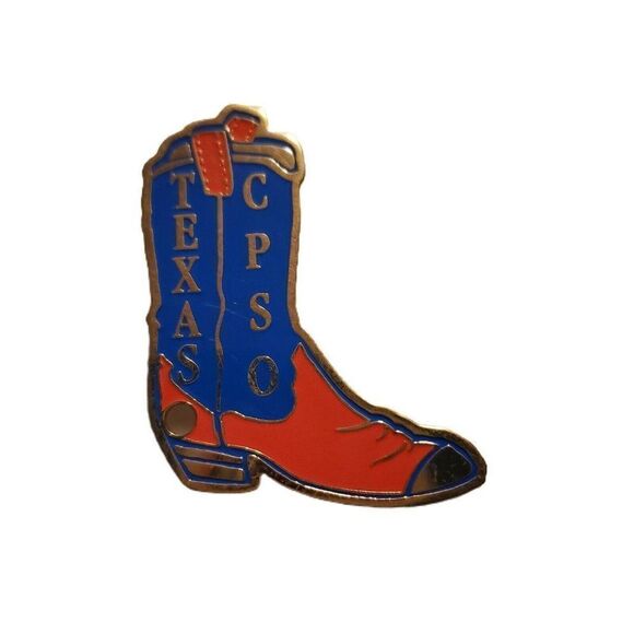 Texas CPSO Pin Destination Imagination Creative Problem Solving Org Cowboy Boot - Picture 1 of 3